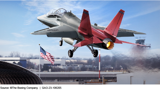 Illustration of a fighter jet taking off.