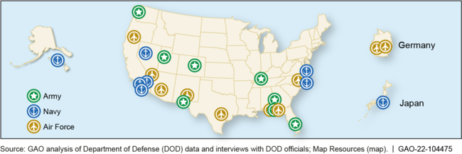 DOD Training Locations with Air Support Contracts
