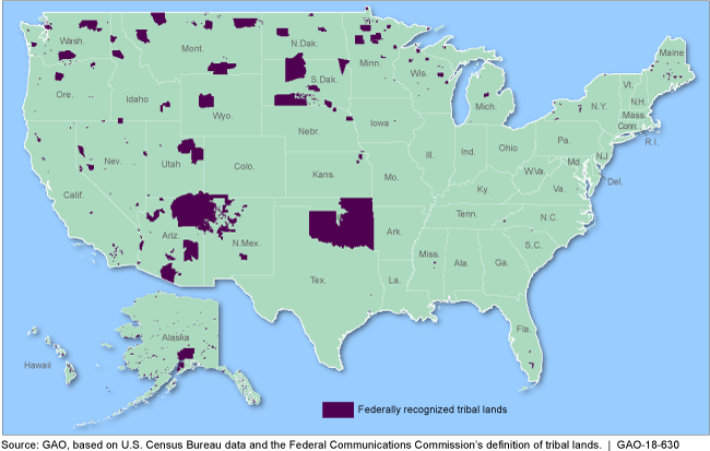 This is a map showing tribal lands across the United States.