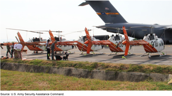 An image of the Regional Helicopter Training Center in Melgar, Colombia. 