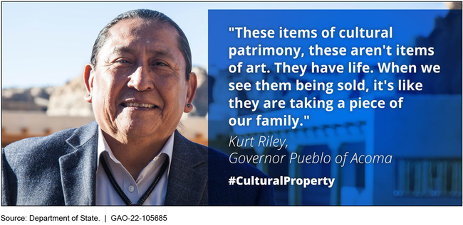 Image from a Department of State Social Media Campaign to Raise Awareness about Protecting Native American Cultural Items