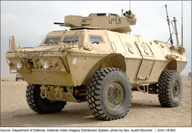 Photo of a mobile strike force vehicle
