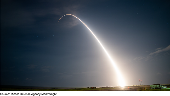 image of Missile Defense System target launch in Hawaii