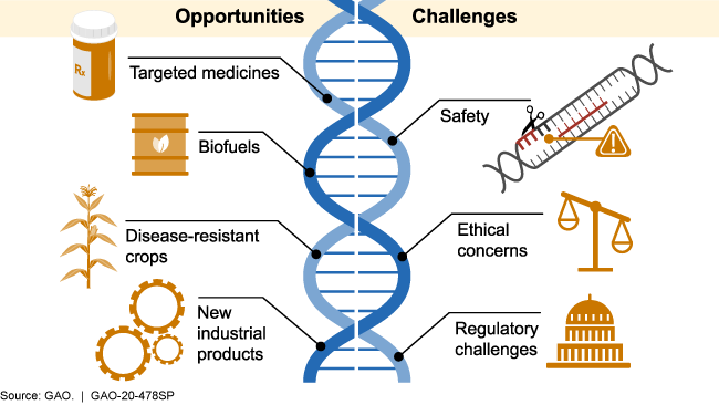 Illustration showing opportunities and challenges