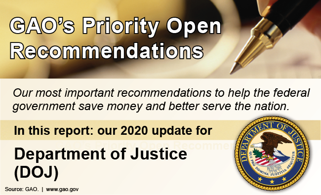 Department of Justice priority recommendations graphic