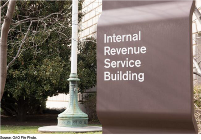 The IRS building sign