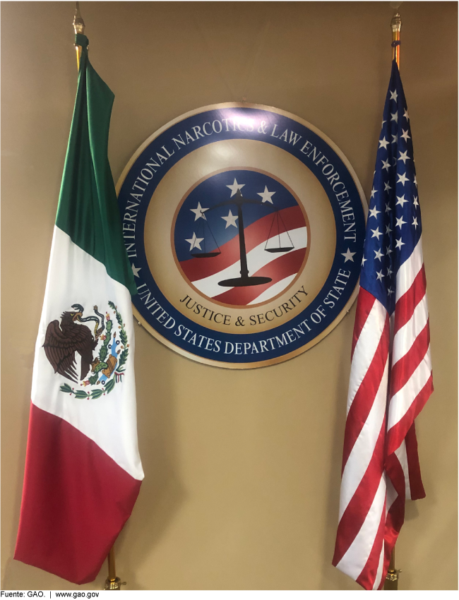 Las banderas de los Estados Unidos y de México.