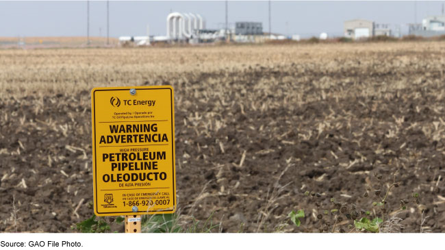 A petroleum pipeline warning sign