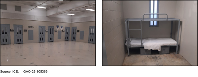 U.S. Immigration and Customs Enforcement (ICE) Detention Facility Segregated Housing Unit and Cell