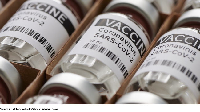 Vials of COVID-19 vaccine.