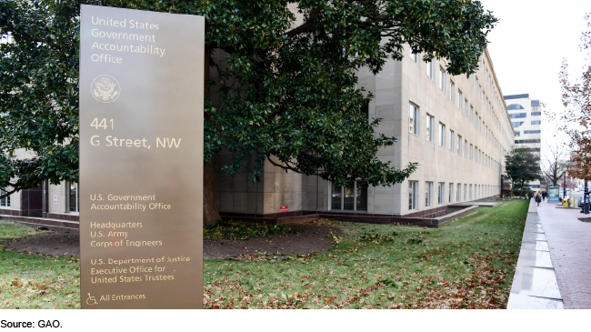 Outside of the U.S. Government Accountability Office building