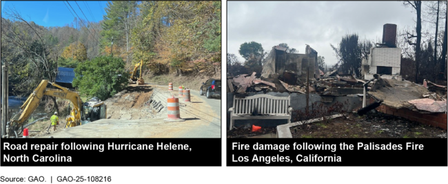 Examples of 2024 and 2025 Disaster Damage