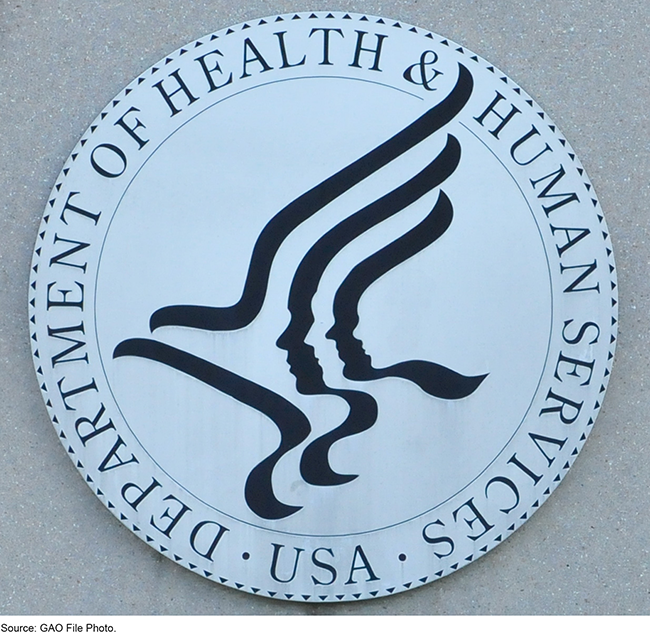 Image of HHS seal on a wall