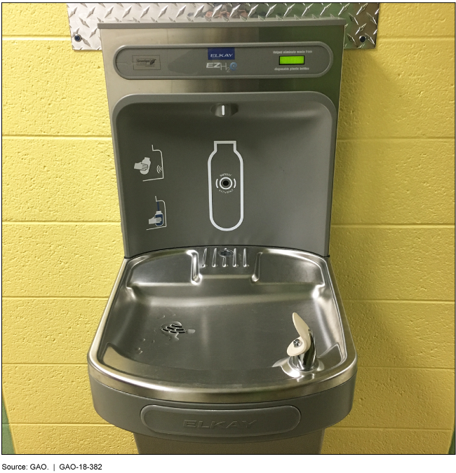 Photograph of a new water fountain