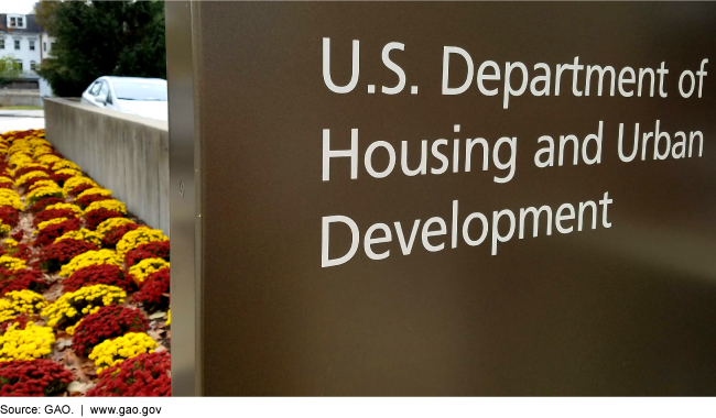 A sign outdoors that says U.S. Department of Housing and Urban Development