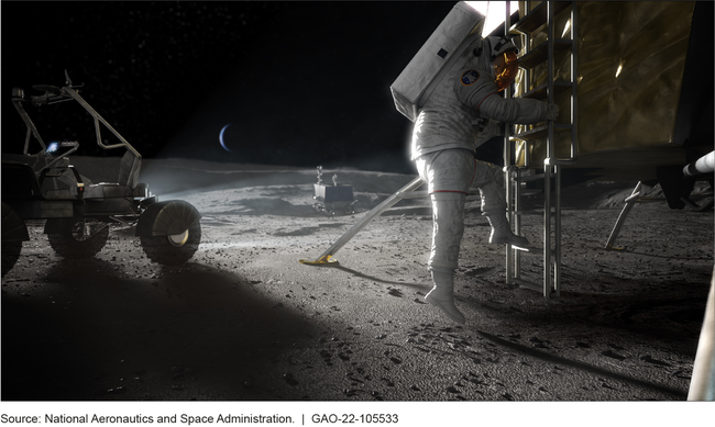 Artist's Rendition of Artemis Lunar Landing Mission