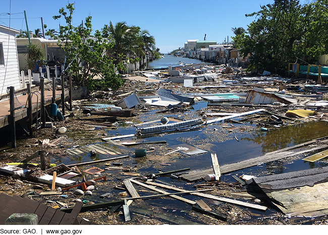 Marine debris in a canal, Florida Keys