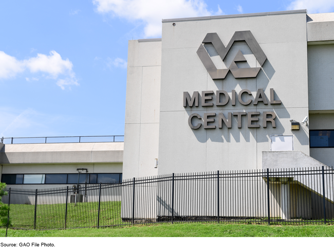 A VA medical center building