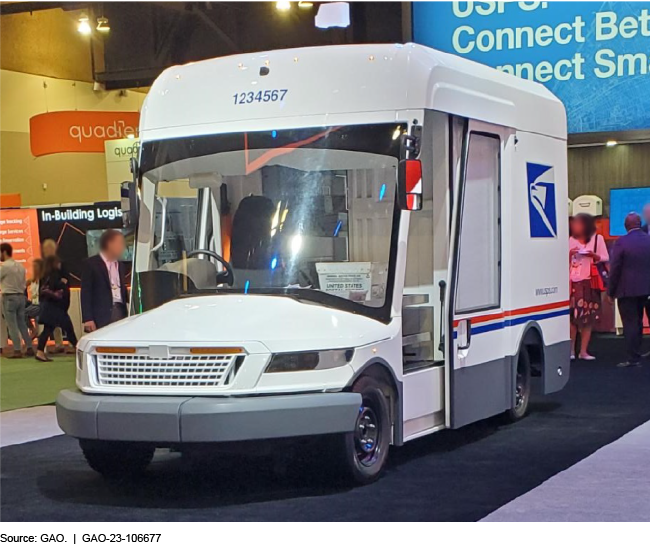 An image of the U.S. Postal Service's next generation delivery vehicle. 