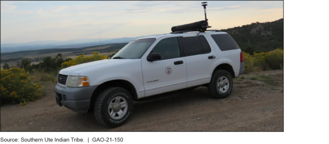 Mobile Methane Detection Equipment Funded by an Environmental Protection Agency Grant to the Southern Ute Indian Tribe