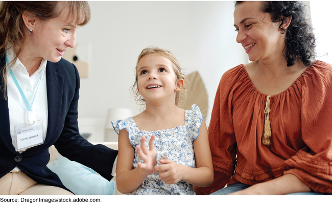 Two adult females with a female child