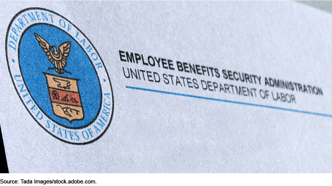 An image of the Employee Benefits Security Administration logo on letterhead