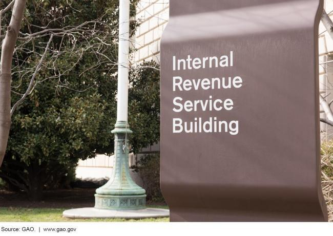 A sign that reads Internal Revenue Service Building