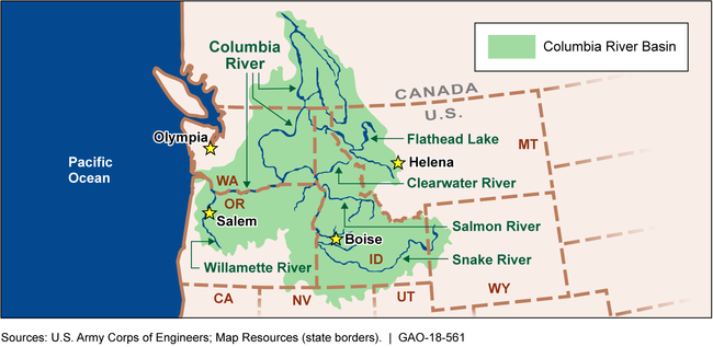 Map of the Columbia River Basin