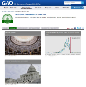 screenshot of GAO's website