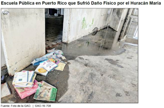 Escuela Pública en Puerto Rico que Sufrió Daño Fisico por el Huracán María
