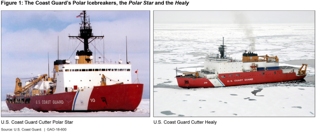 U.S. Coast Guard's Polar Star and Healy icebreakers