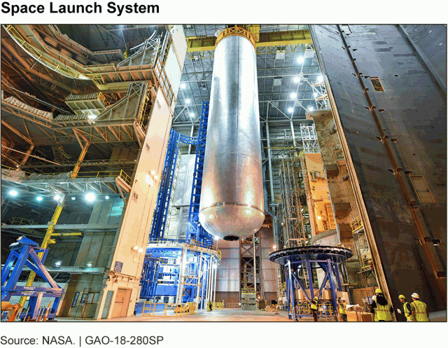 Photograph of Space Launch System