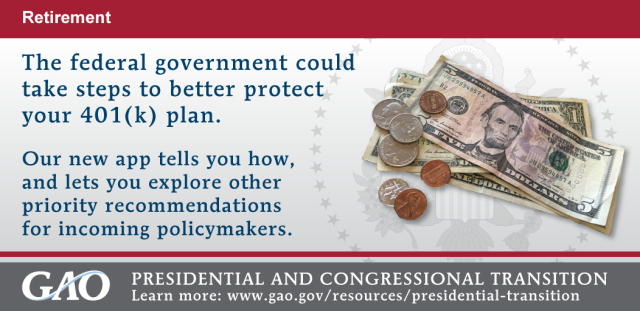 Retirement: The federal government could take steps to better protect your 401(k) plan. 
