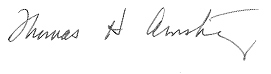 Thomas H. Armstrong's signature