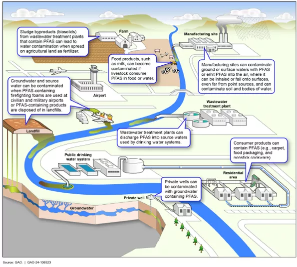 Examples of How Per and Polyfluoroalkyl Substances Enter the Environment