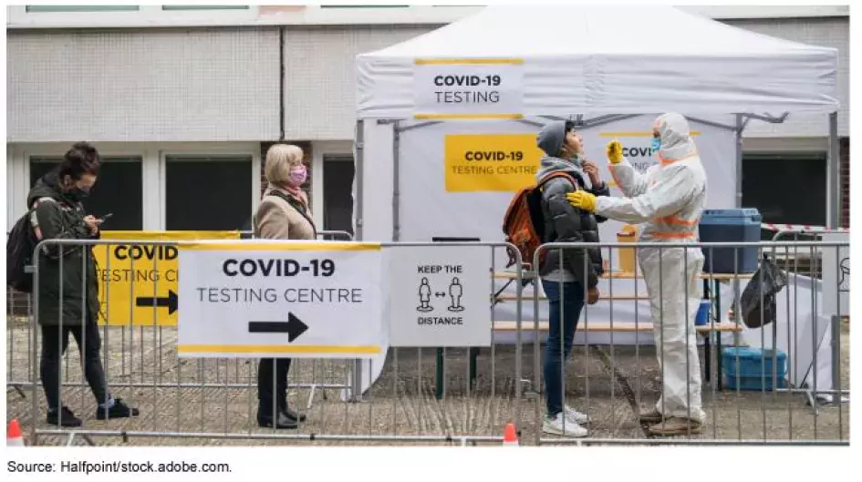 Photo of COVID-19 testing center