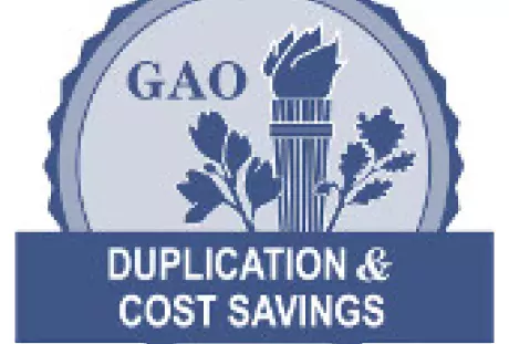 GAO's logo for Duplication & Cost Savings reports