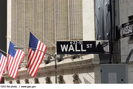 Photo of Wall Street sign in New York City
