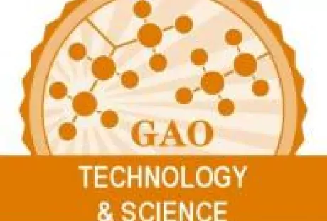 Medallion with the text GAO technology and science 