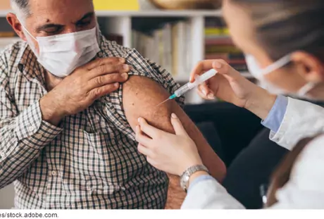 Photo showing someone getting vaccinated 