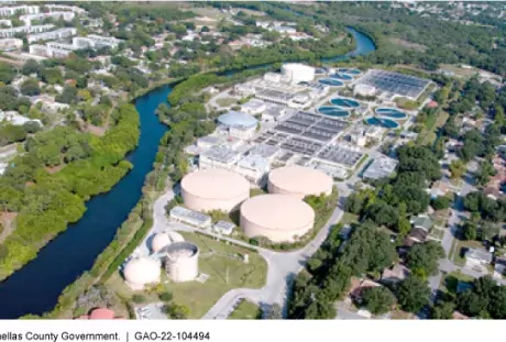 Photo showing a chemical facility near a river