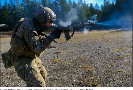Photo of a special operations servicemember shooting a rifle