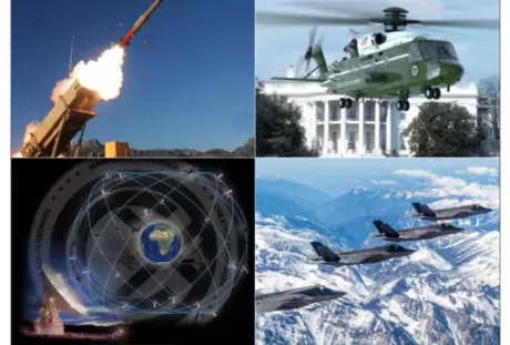 Four Photos Showing Various DOD Weapons Programs