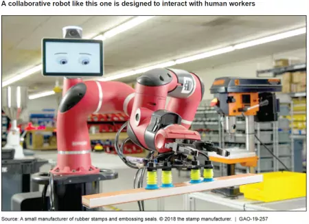 Photo Showing a Collaborative Robot Designed to Interact with Human Workers