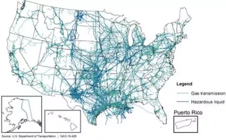 Graphic mapping the electric grid across the U.S.