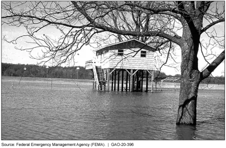Photo from FEMA showing flooding near home.