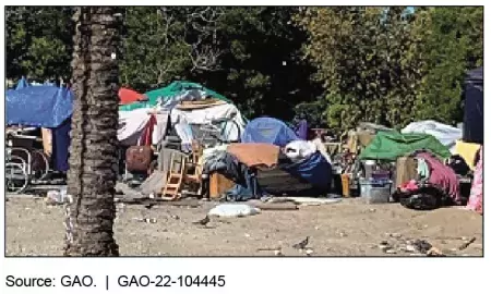 Homeless encampment in Oakland. 
