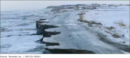Erosion-Damaged Road in the Native Village of Shishmaref
