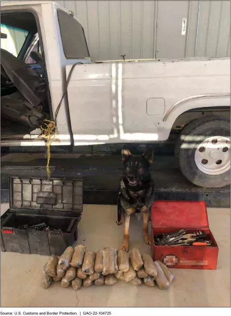 Drugs confiscated by border patrol