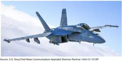 Photo of the F/A-18E Super Hornet fighter jet flying over California 